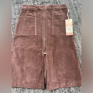 Sun and Shadow brown corduroy skirt - NWT size 2